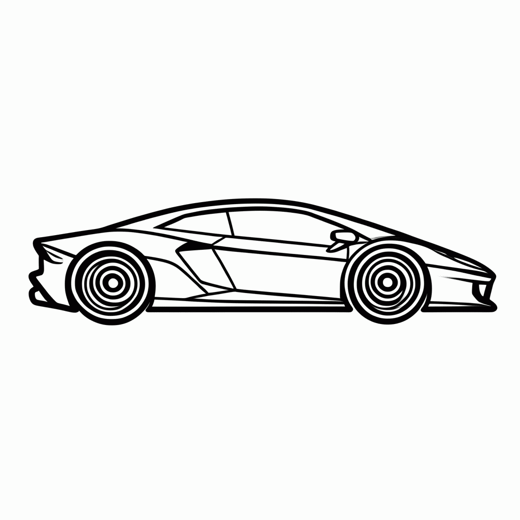 Desenho de Pagani Huayra para colorir e imprimir grátis em folha A4
