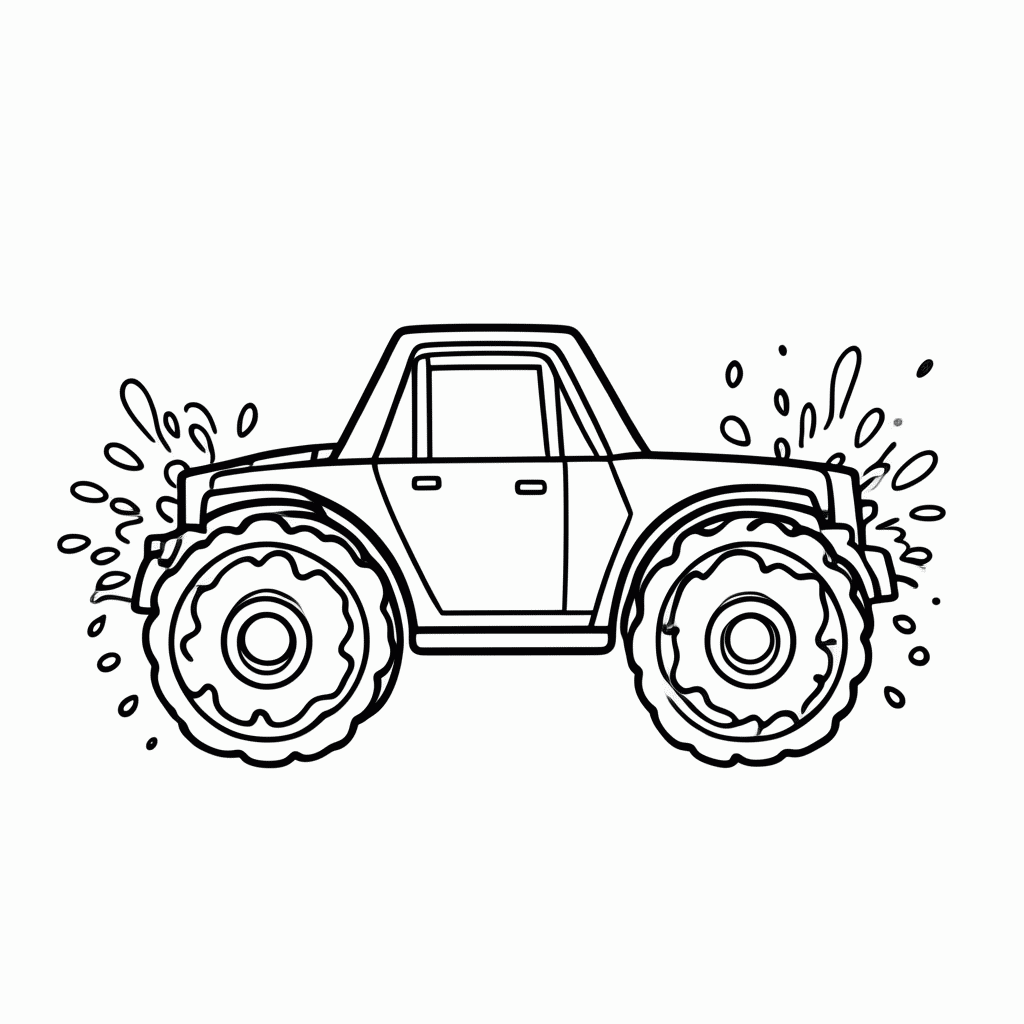 Desenho de Rally Com Lama para colorir e imprimir grátis em folha A4