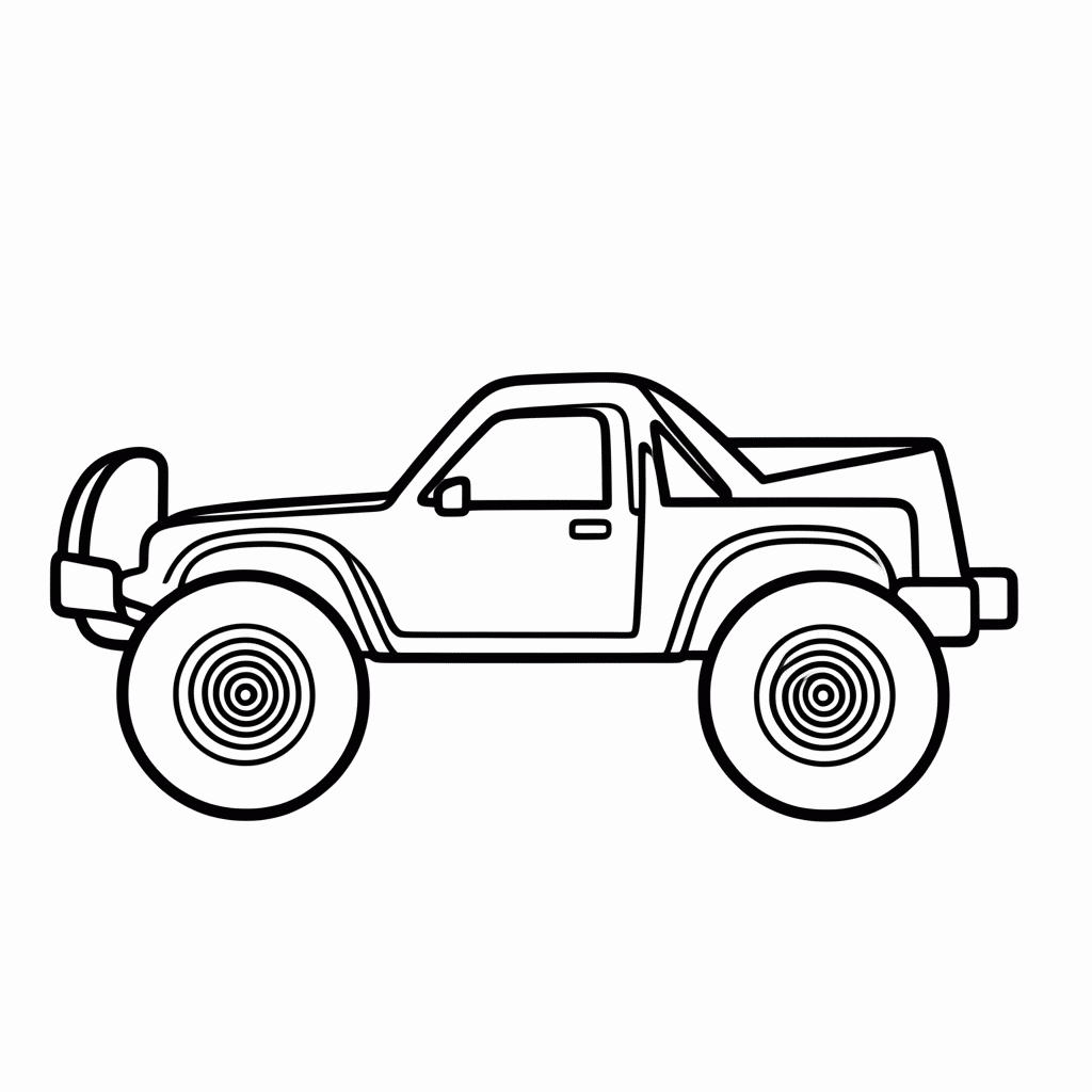 Desenho de Rally Dakar para colorir e imprimir grátis em folha A4