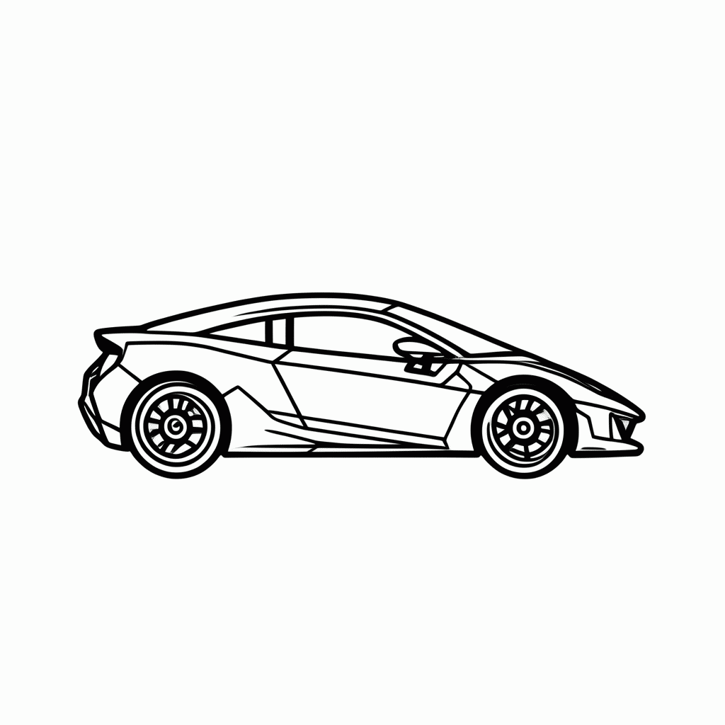 Desenho de Tesla Roadster para colorir e imprimir grátis em folha A4