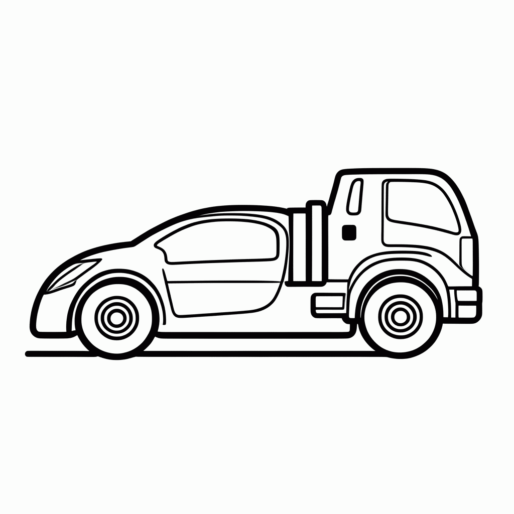 Desenho de Caminhao Formula Truck para colorir e imprimir grátis em folha A4