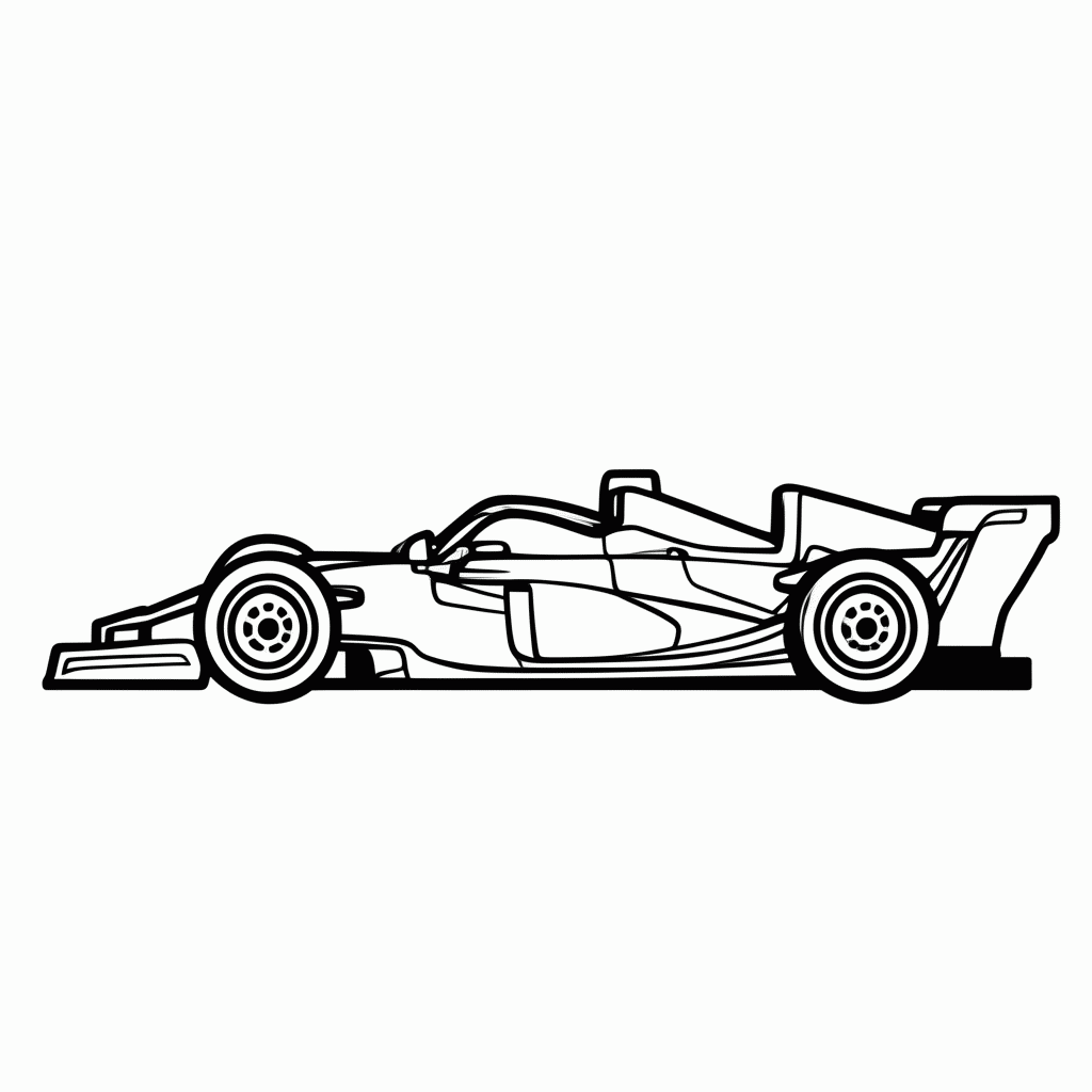 Desenho de Carro F1 Aston Martin para colorir e imprimir grátis em folha A4