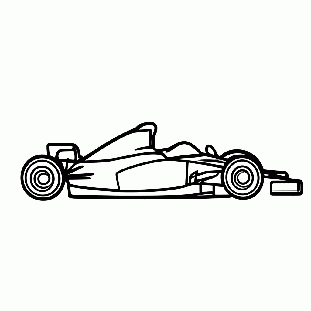 Desenho de Carro F1 Generico para colorir e imprimir grátis em folha A4