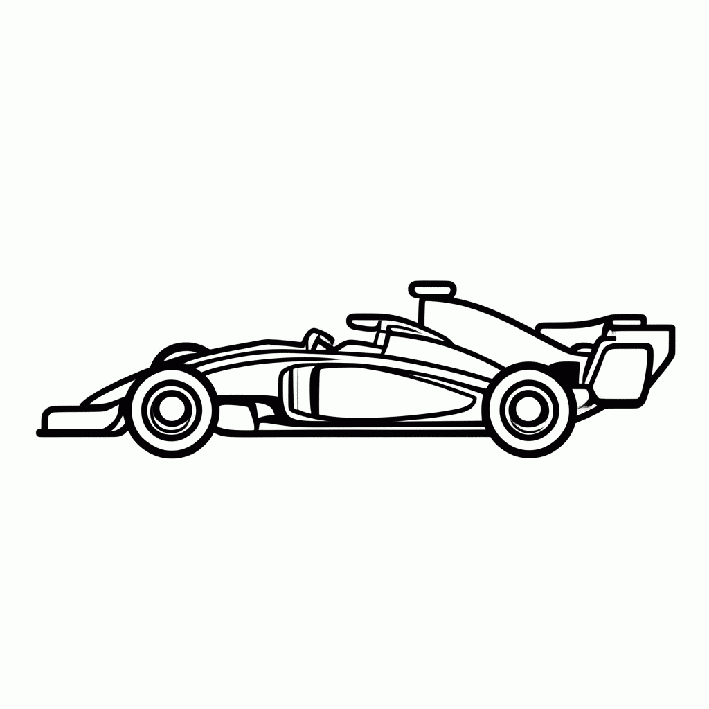 Desenho de Carro F1 Mclaren para colorir e imprimir grátis em folha A4