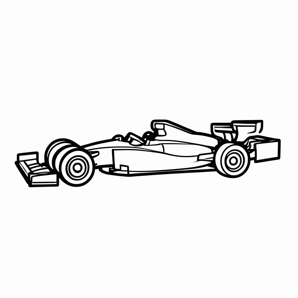 Desenho de Carro F1 Red Bull para colorir e imprimir grátis em folha A4