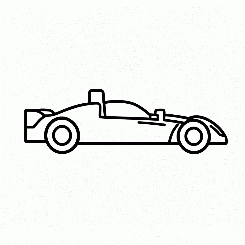 Desenho de Carro Formula E para colorir e imprimir grátis em folha A4