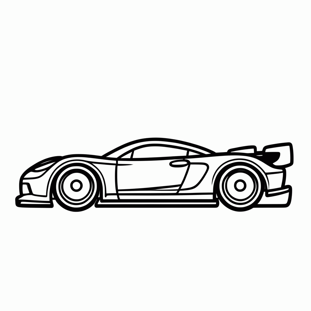 Desenho de Carro Hot Wheels Pista para colorir e imprimir grátis em folha A4
