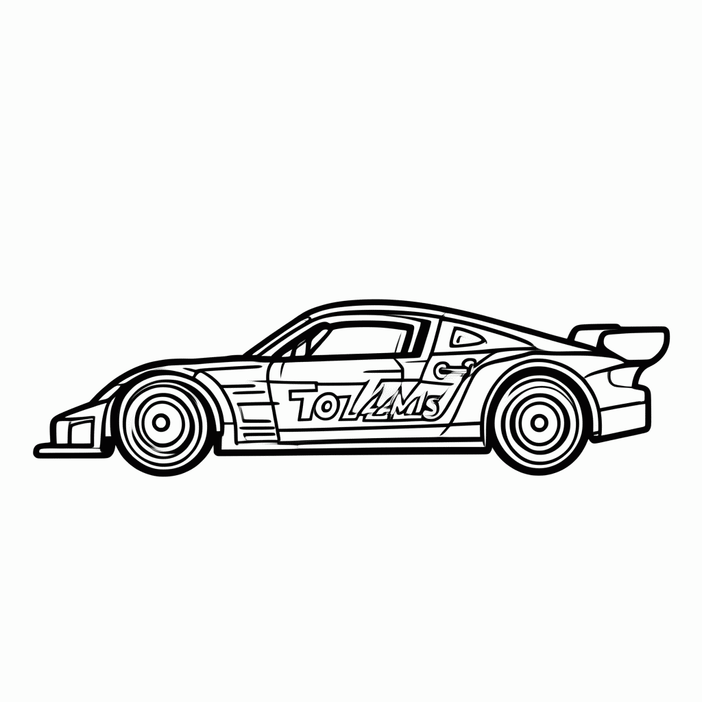 Desenho de Carro Le Mans Lmp1 para colorir e imprimir grátis em folha A4