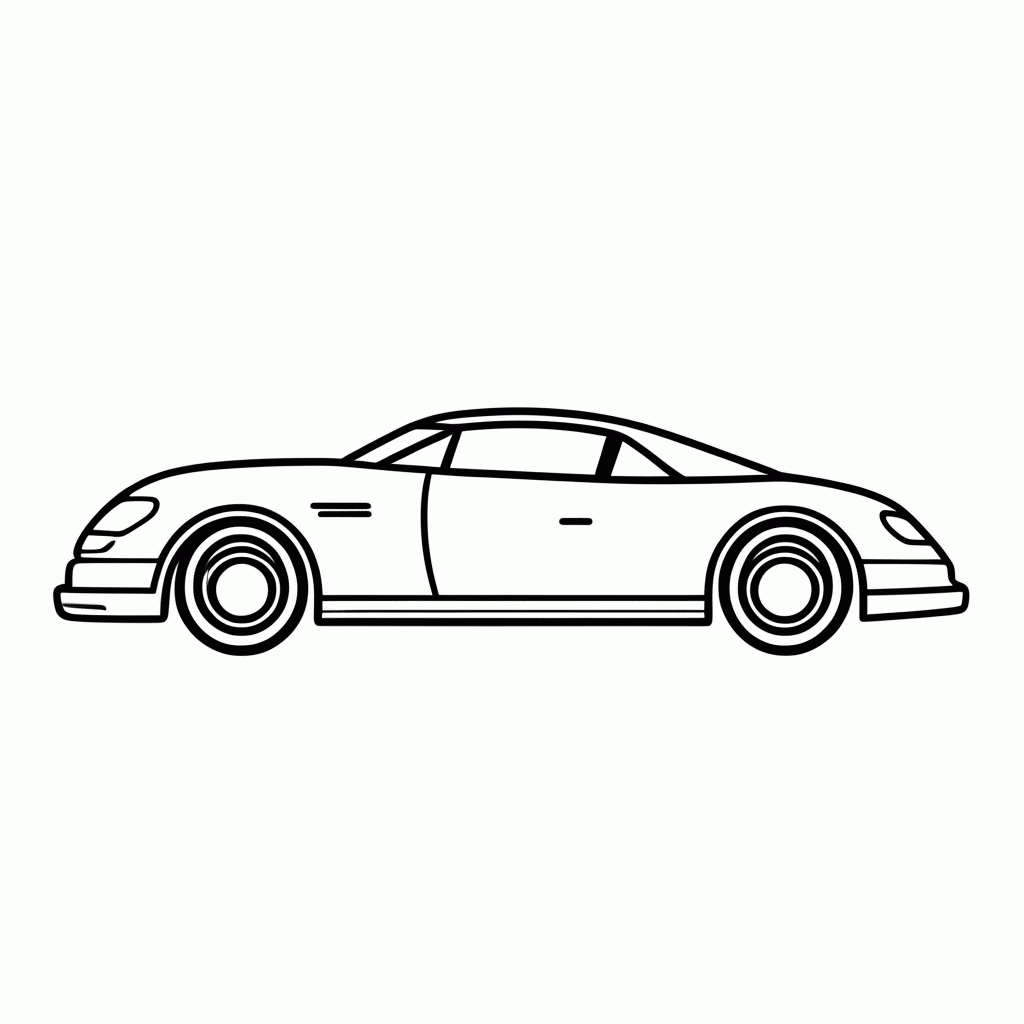 Desenho de Carro Nascar Classico para colorir e imprimir grátis em folha A4