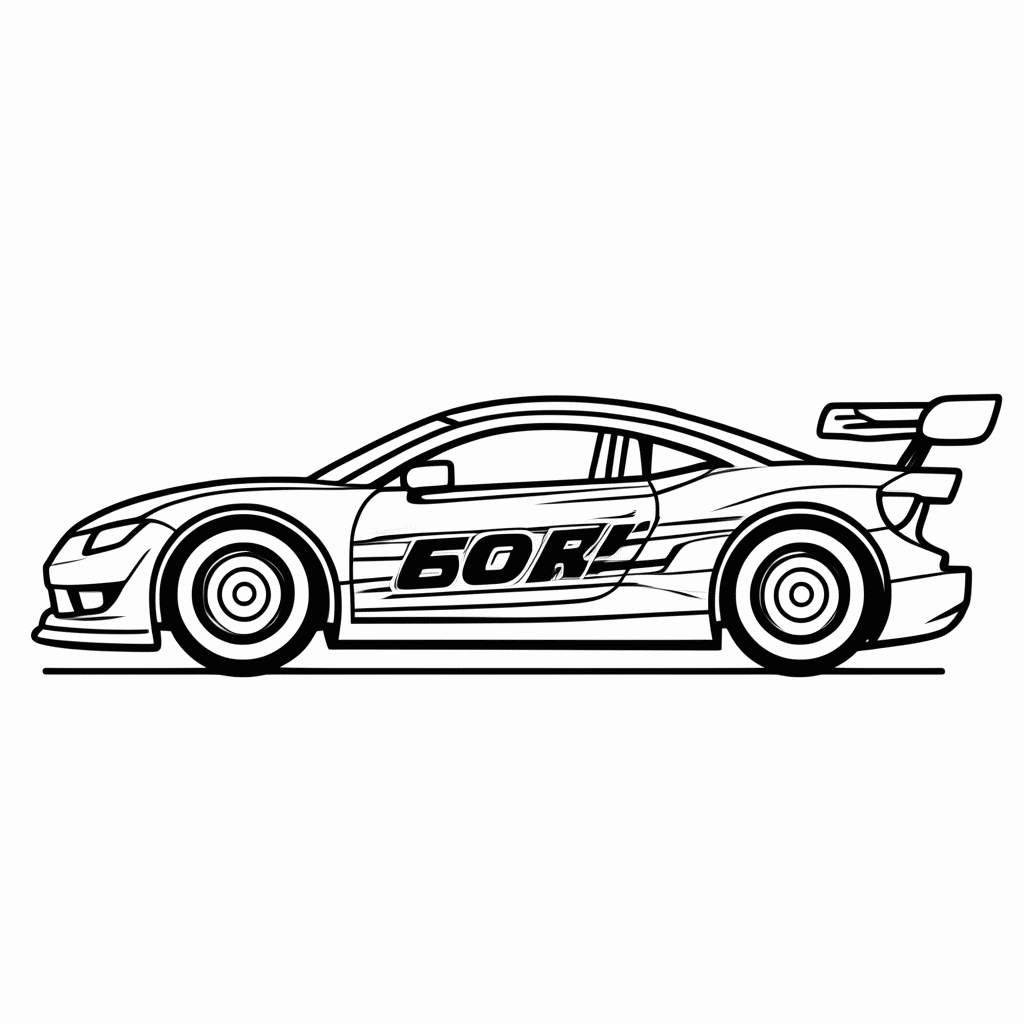 Desenho de Carro Stock Car Brasil para colorir e imprimir grátis em folha A4