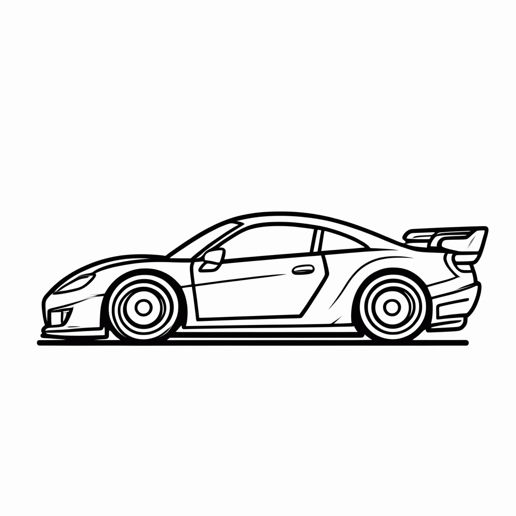 Desenho de Largada Grid para colorir e imprimir grátis em folha A4