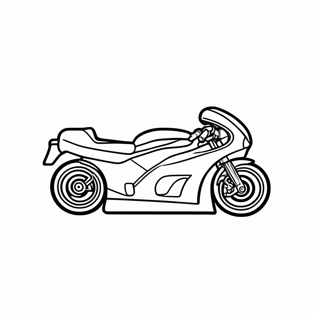 Desenho de Moto Motogp para colorir e imprimir grátis em folha A4