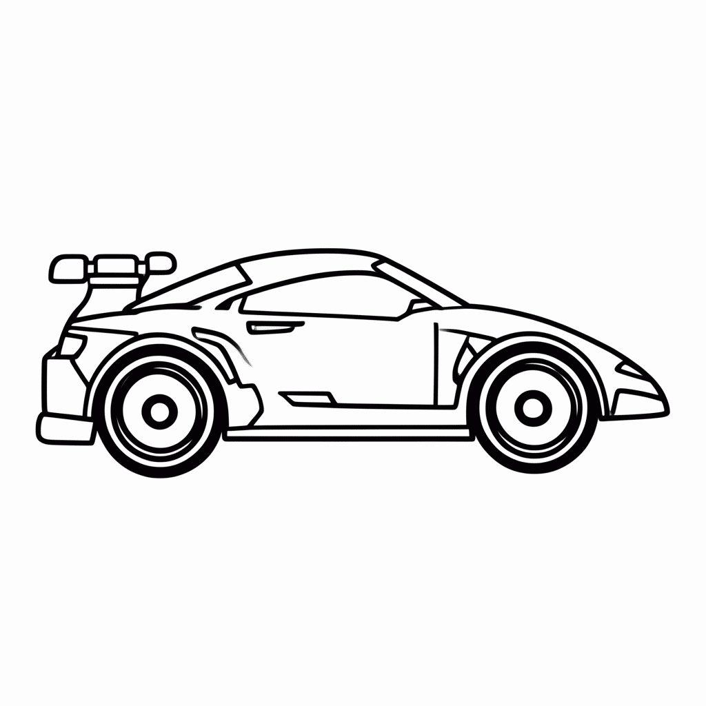 Desenho de Pace Car Safety para colorir e imprimir grátis em folha A4