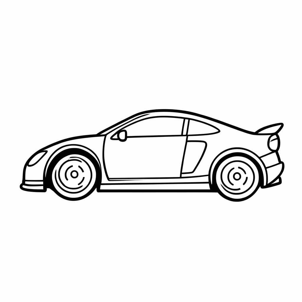 Desenho de Pneu De Corrida para colorir e imprimir grátis em folha A4