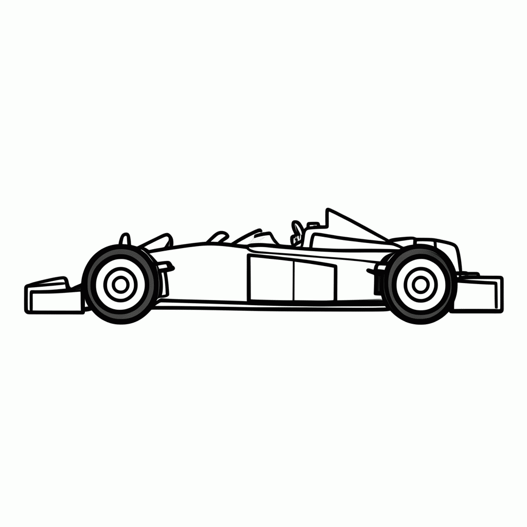 Desenho de Volante F1 para colorir e imprimir grátis em folha A4