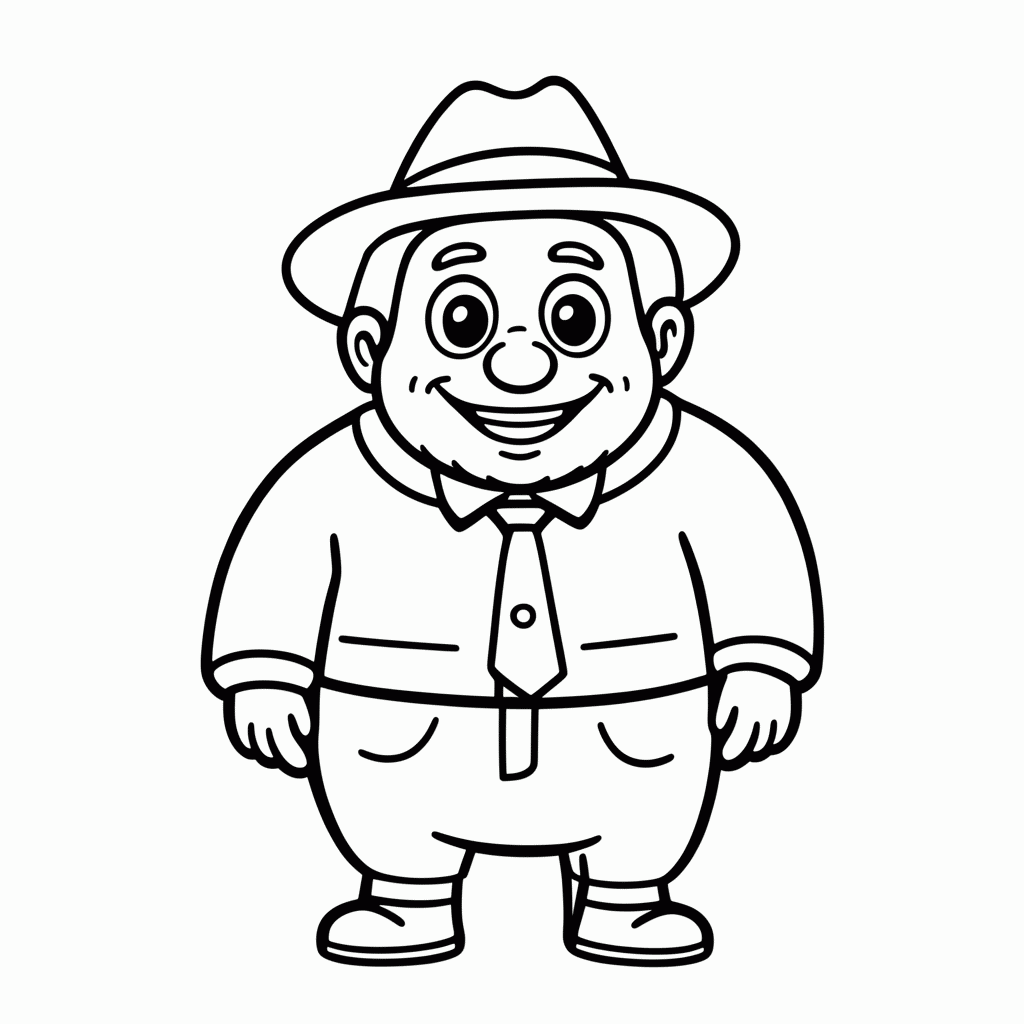 Desenho de Fillmore Van Hippie para colorir e imprimir grátis em folha A4