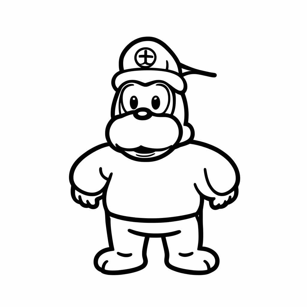 Desenho de Luigi Pneus Italiano para colorir e imprimir grátis em folha A4