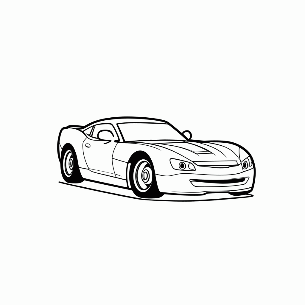 Desenho de Mcqueen Correndo Pista para colorir e imprimir grátis em folha A4
