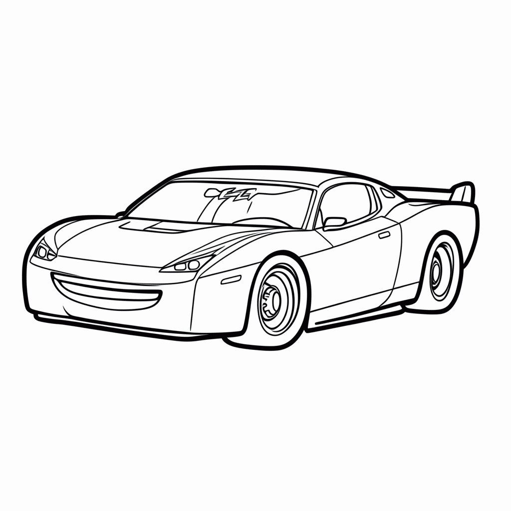 Desenho de Mcqueen Vermelho 95 para colorir e imprimir grátis em folha A4
