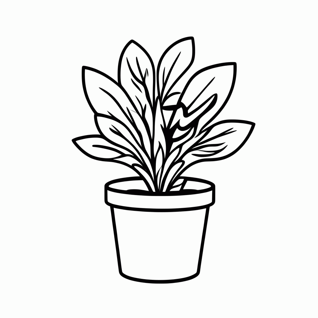 Desenho de Planta Falante para colorir e imprimir grátis em folha A4