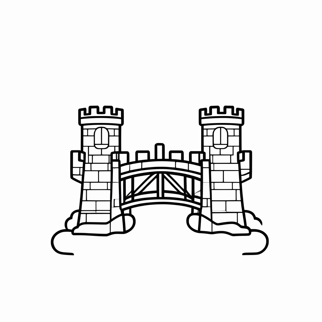 Desenho de Portão do Castelo para colorir e imprimir grátis em folha A4