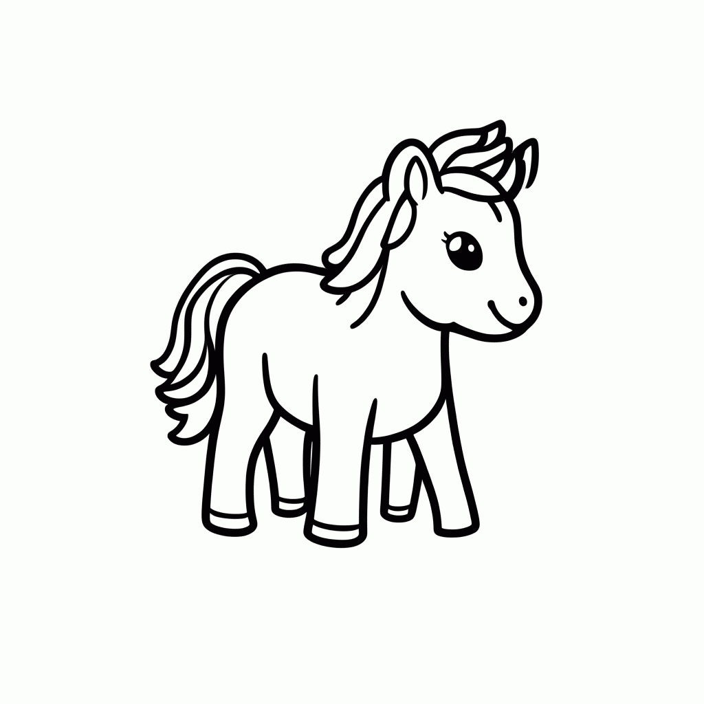 Desenho de Cavalinho Com Asas Pegasus para colorir e imprimir grátis em folha A4