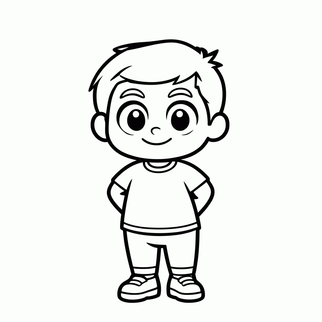 Desenho de Youtuber com Câmera para colorir e imprimir grátis em folha A4