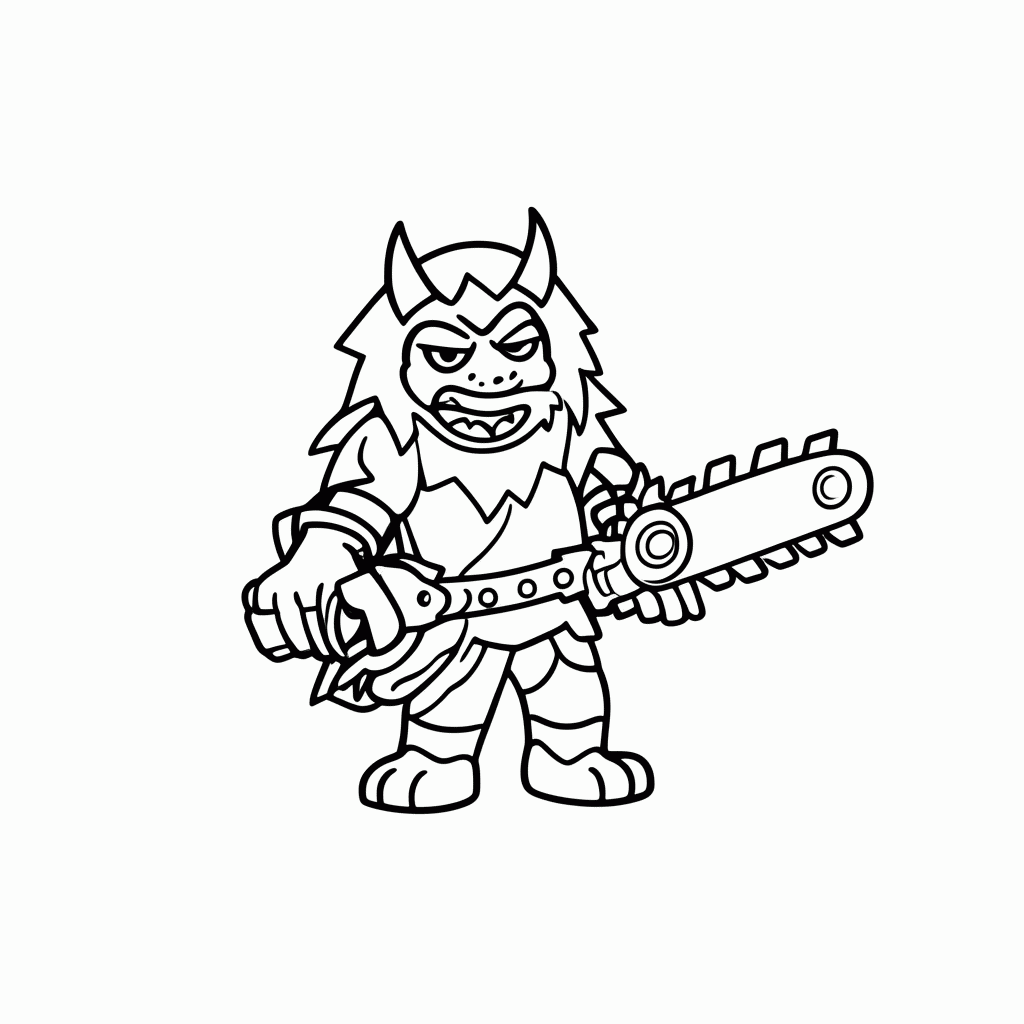 Desenho de Demonio Trevas para colorir e imprimir grátis em folha A4
