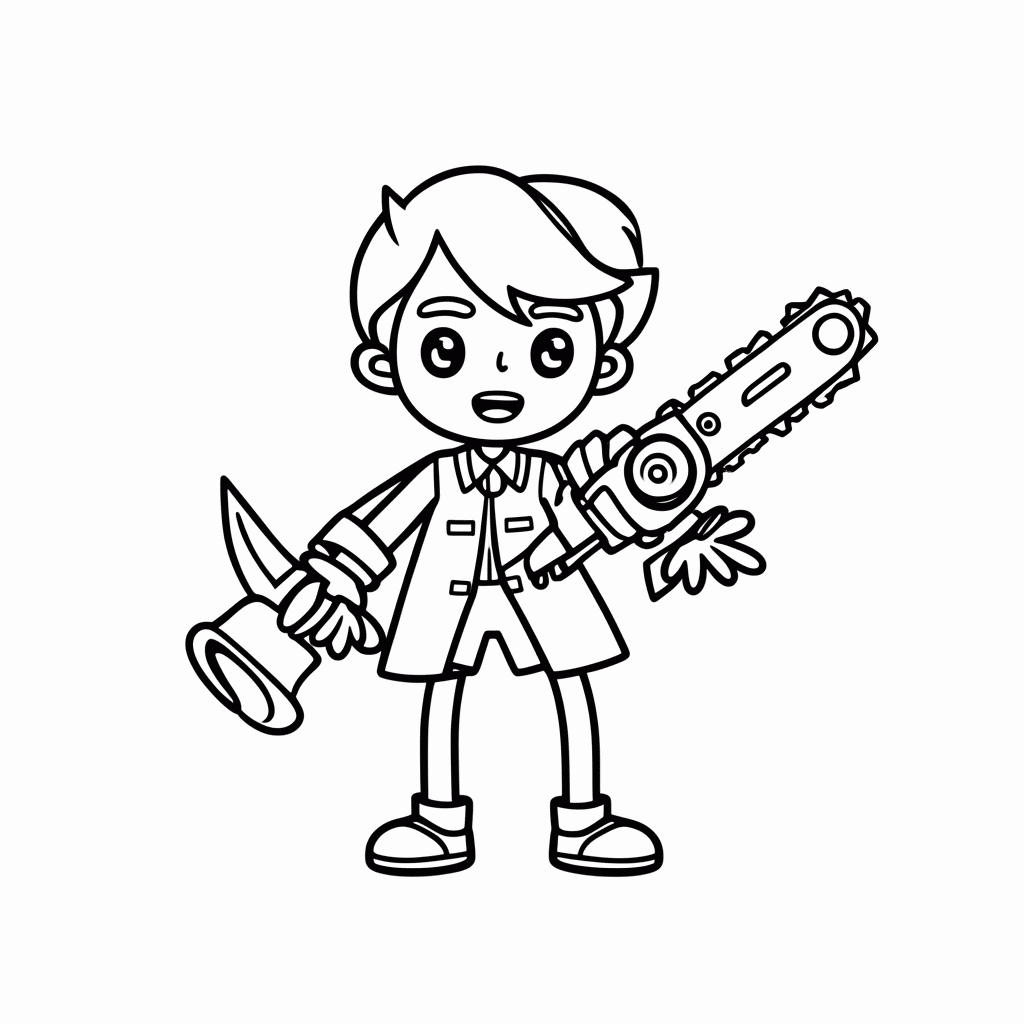 Desenho de Makima Controle Mental para colorir e imprimir grátis em folha A4