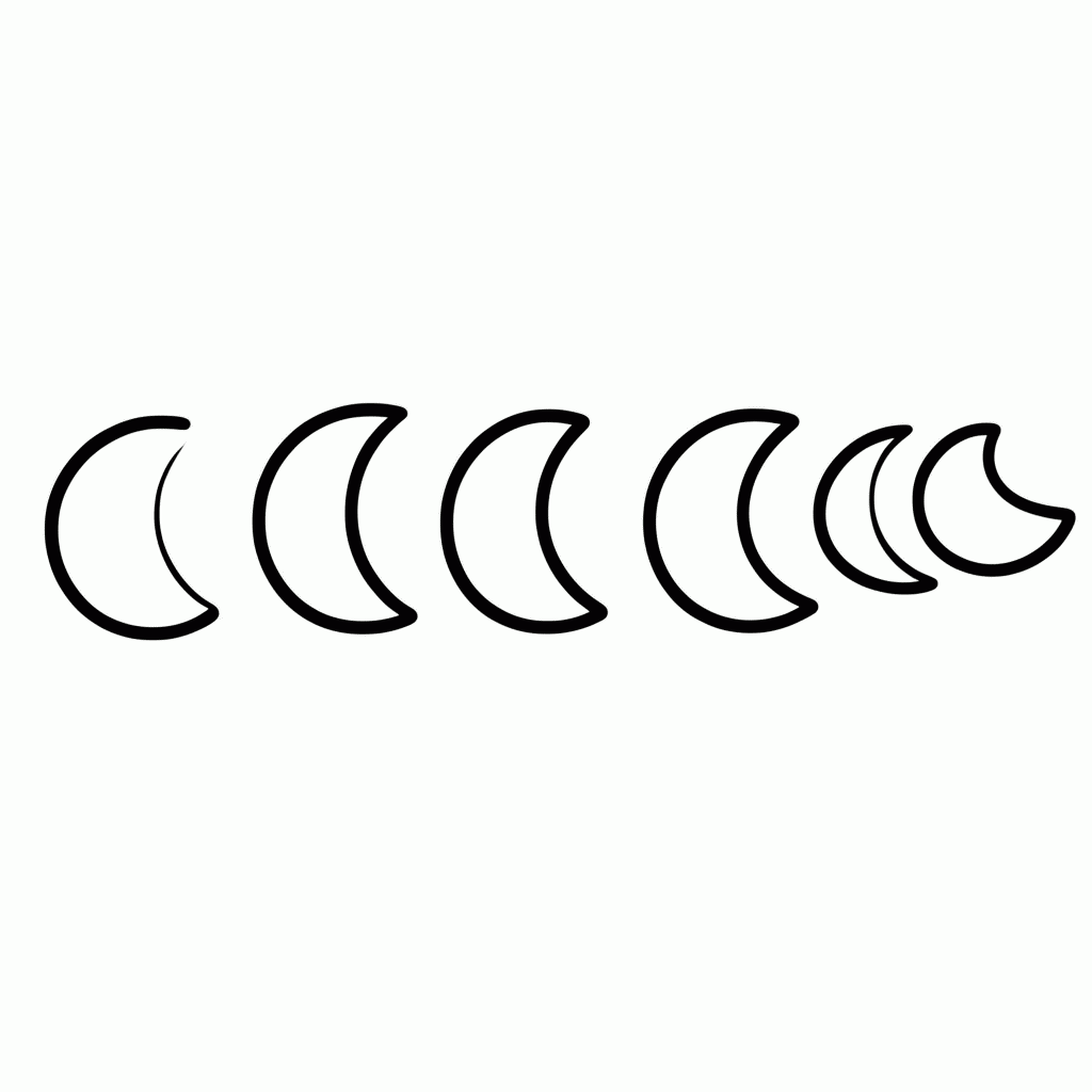 Desenho de Fase Da Lua para colorir e imprimir grátis em folha A4