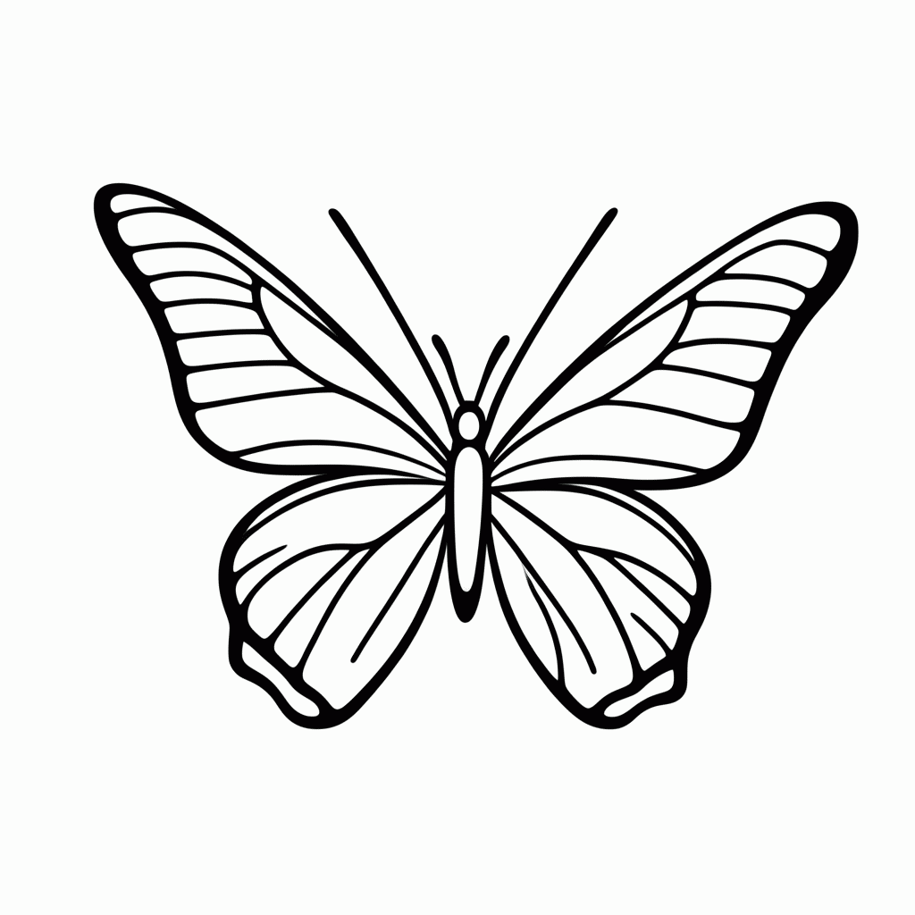 Desenho de Metamorfose Borboleta 4 para colorir e imprimir grátis em folha A4