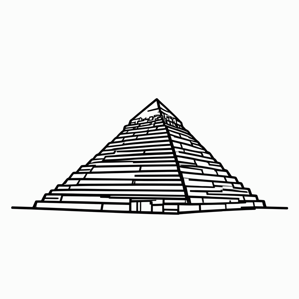 Desenho de Piramides Do Egito para colorir e imprimir grátis em folha A4