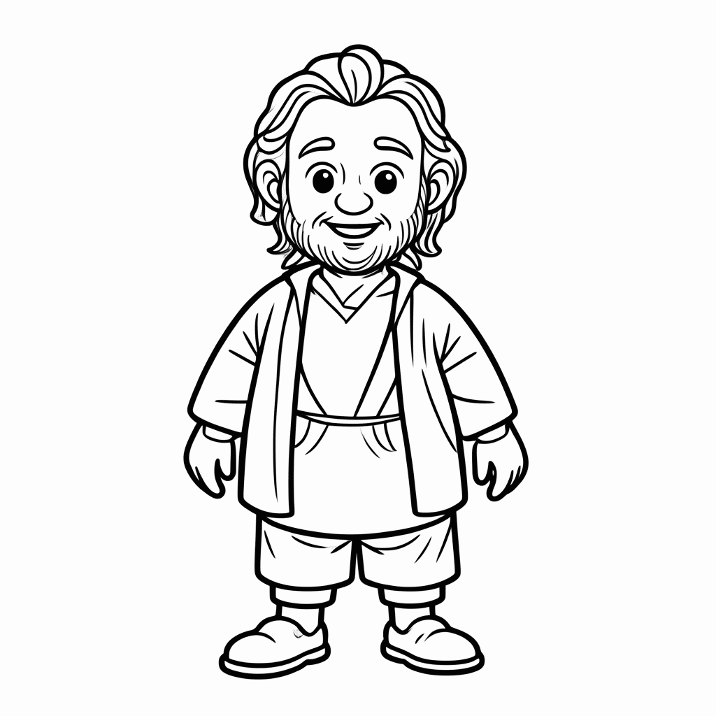 Desenho de Aristóteles — Filósofo Grego para colorir e imprimir grátis em folha A4