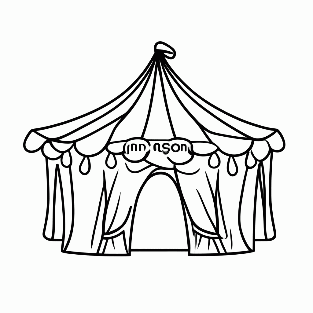 Desenho de Ingresso De Circo Vermelho para colorir e imprimir grátis em folha A4