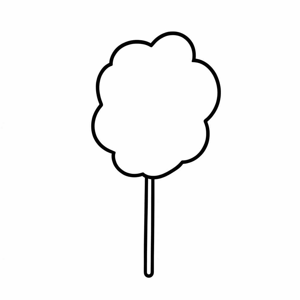 Desenho de Algodao Doce para colorir e imprimir grátis em folha A4