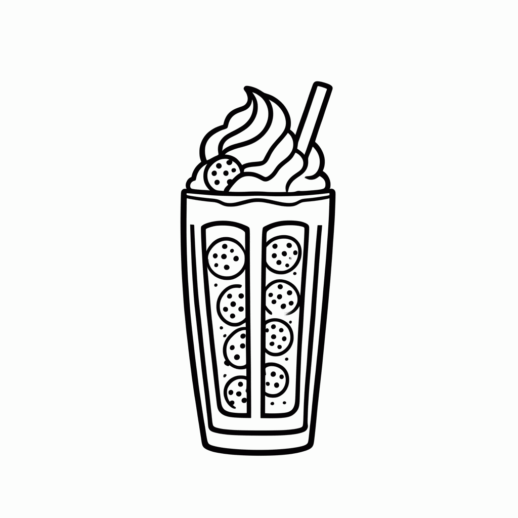 Desenho de Batido De Cookies para colorir e imprimir grátis em folha A4