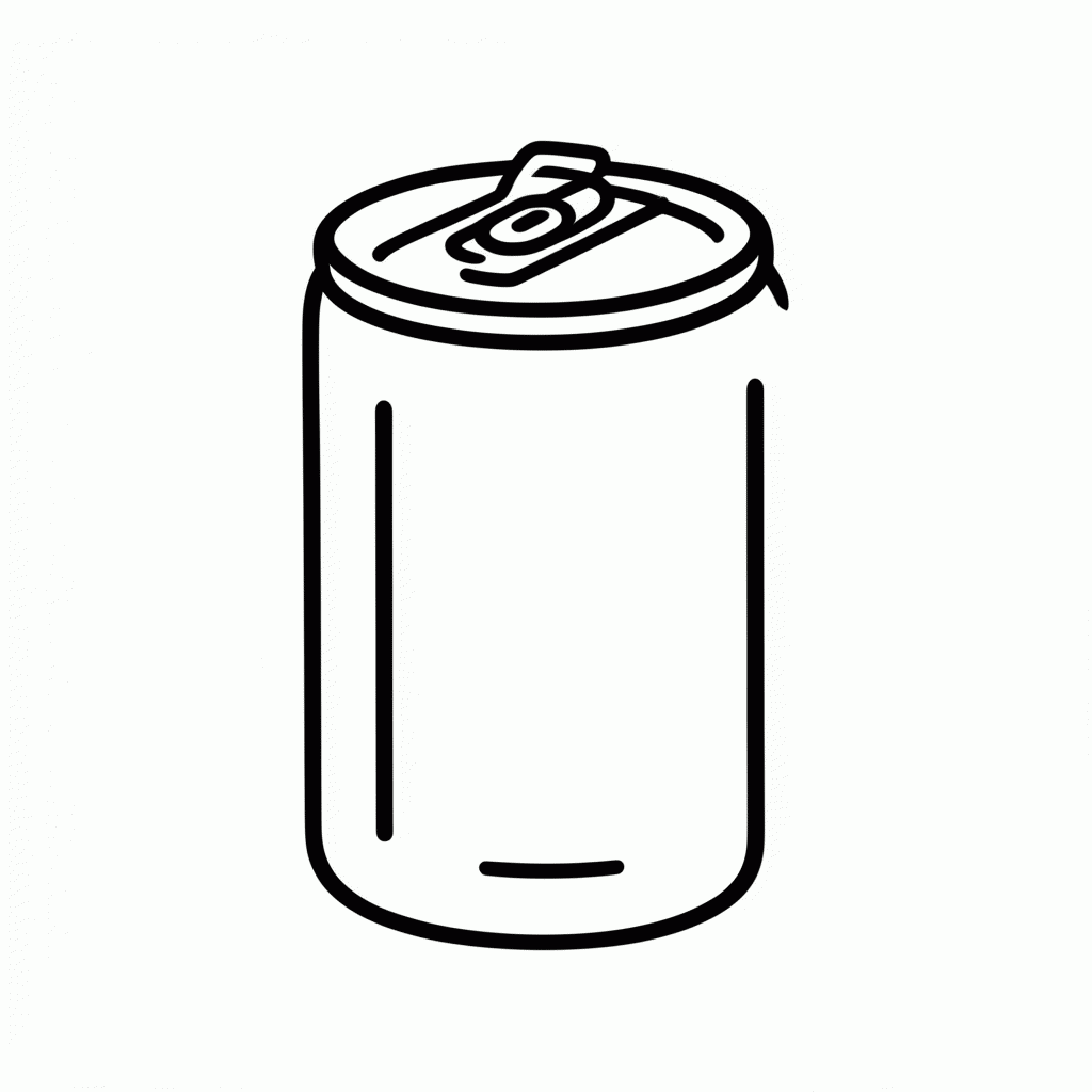 Desenho de Refrigerante Na Lata para colorir e imprimir grátis em folha A4