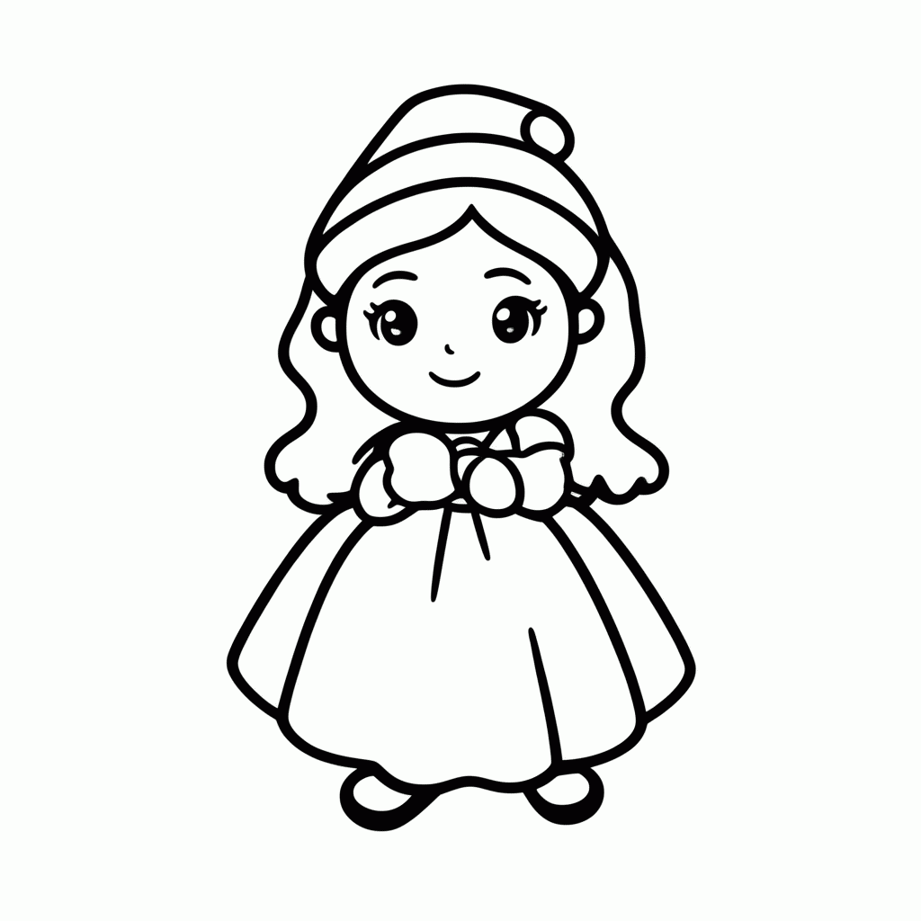 Desenho de Branca De Neve Sete Anoes para colorir e imprimir grátis em folha A4