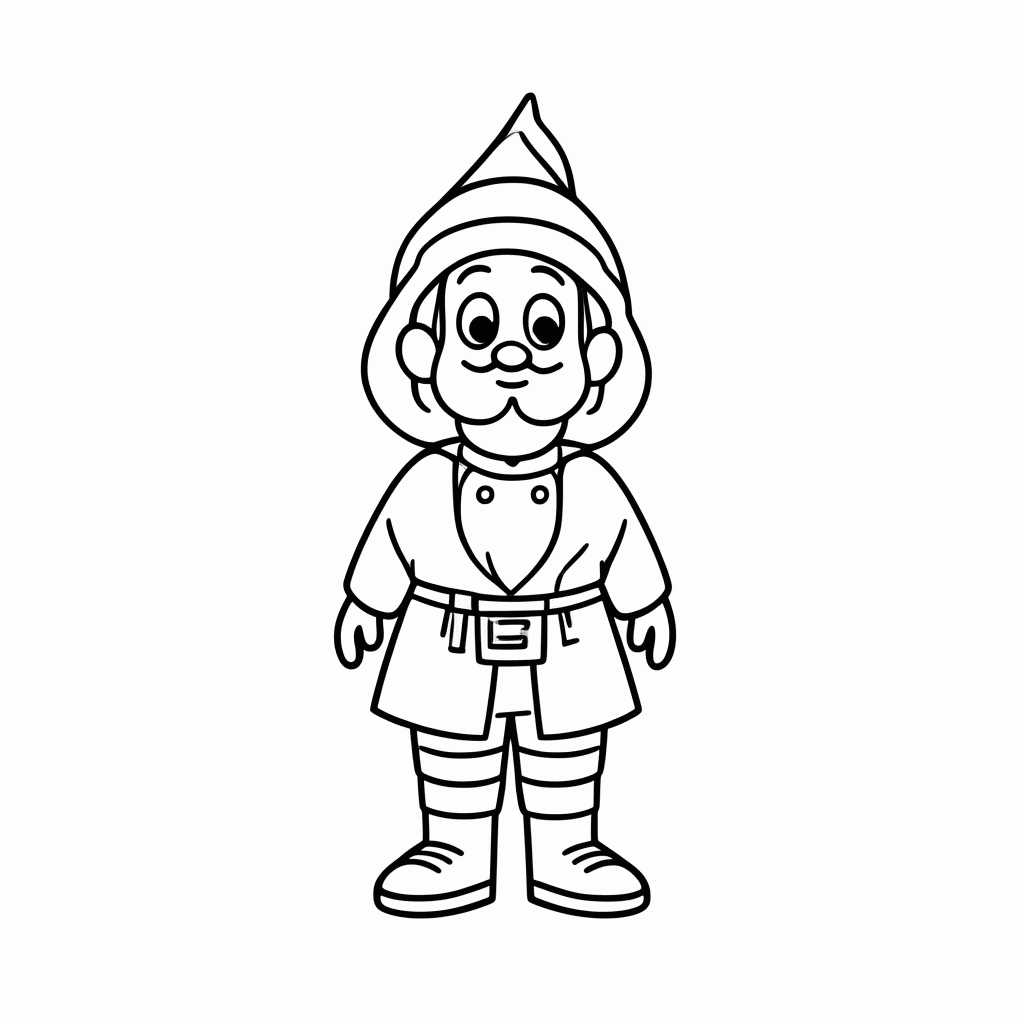 Desenho de Gepeto Pai Pinoquio para colorir e imprimir grátis em folha A4