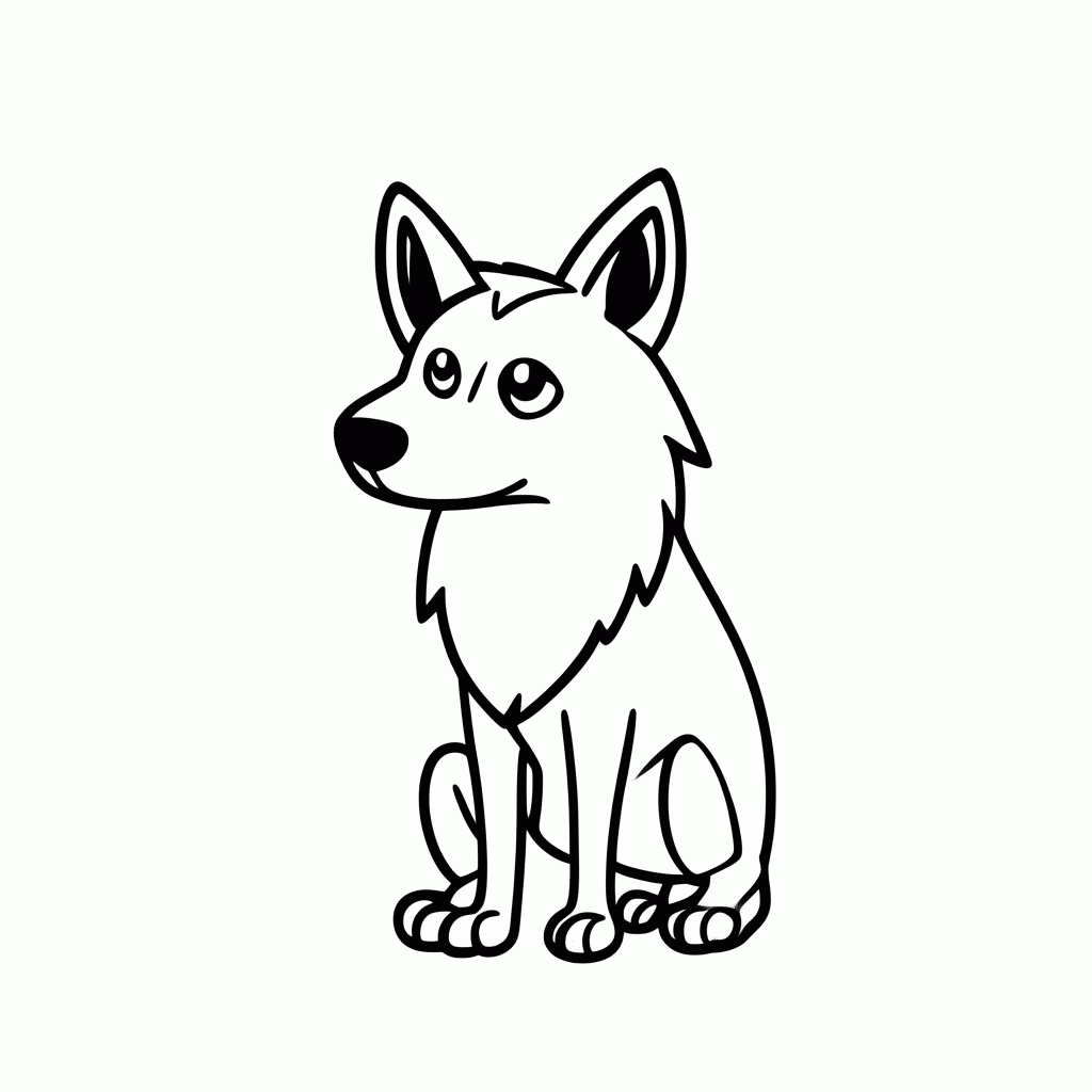 Desenho de Lobo Mau Floresta para colorir e imprimir grátis em folha A4