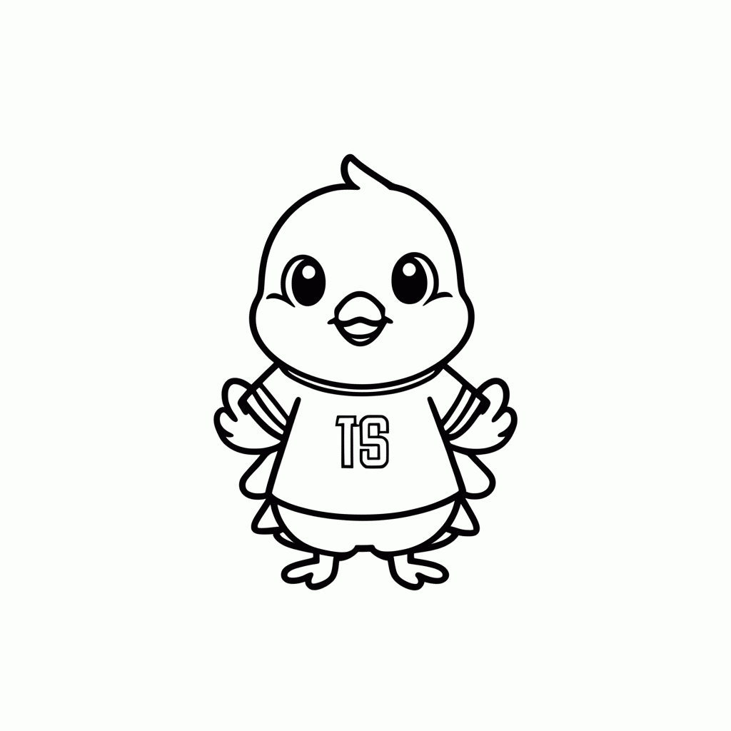Desenho de Canarinho Bebê para colorir e imprimir grátis em folha A4