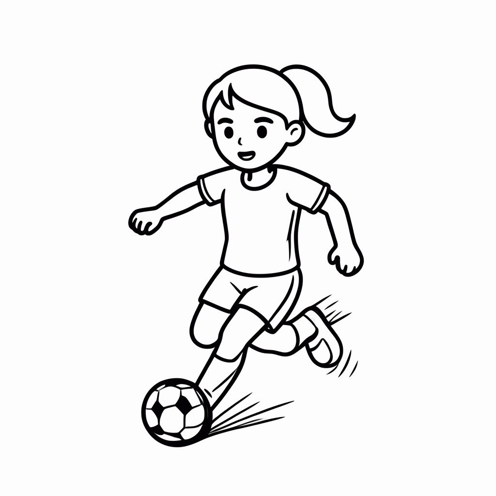 Desenho de Lauren James (Inglaterra) para colorir e imprimir grátis em folha A4