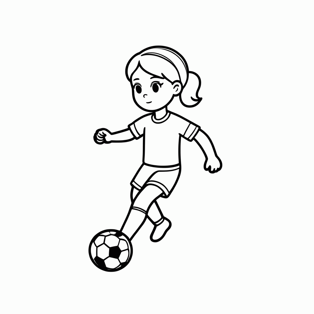 Desenho de Alexia Putellas (Espanha) para colorir e imprimir grátis em folha A4