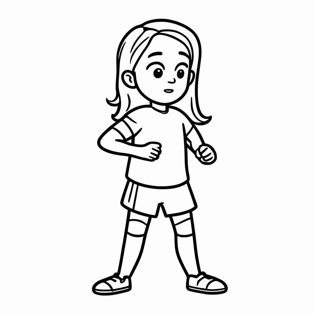 Desenho de Wendie Renard (França) para colorir e imprimir grátis em folha A4