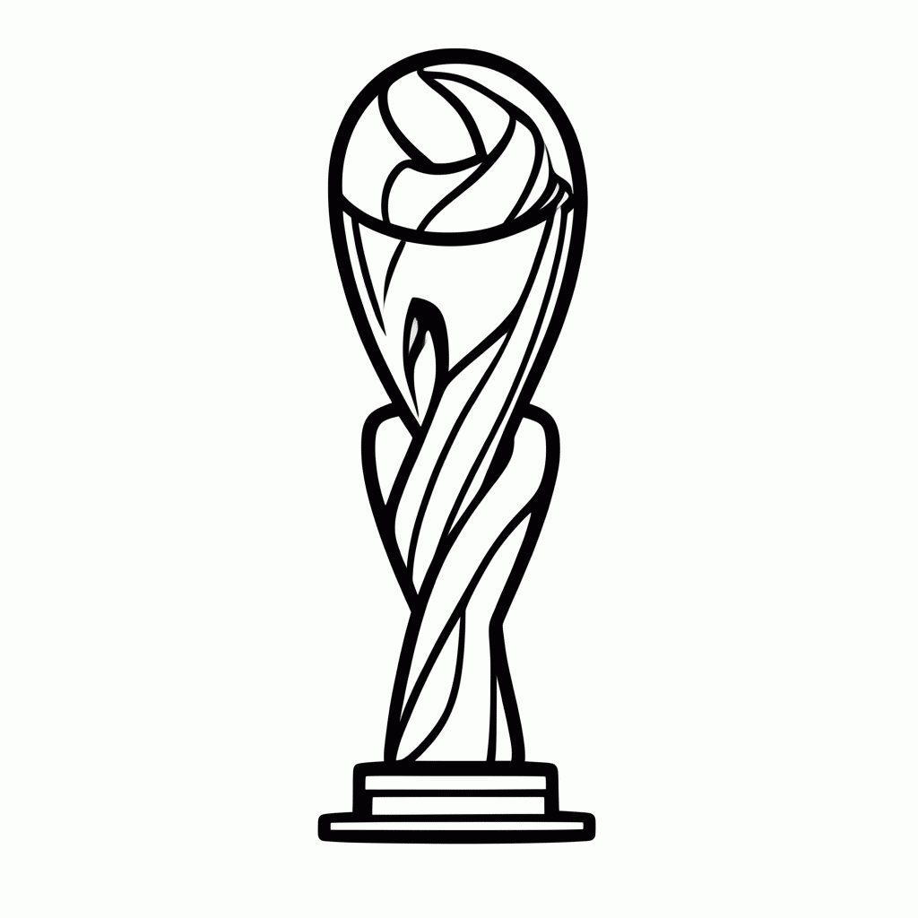 Desenho de Taça da Copa Feminina para colorir e imprimir grátis em folha A4