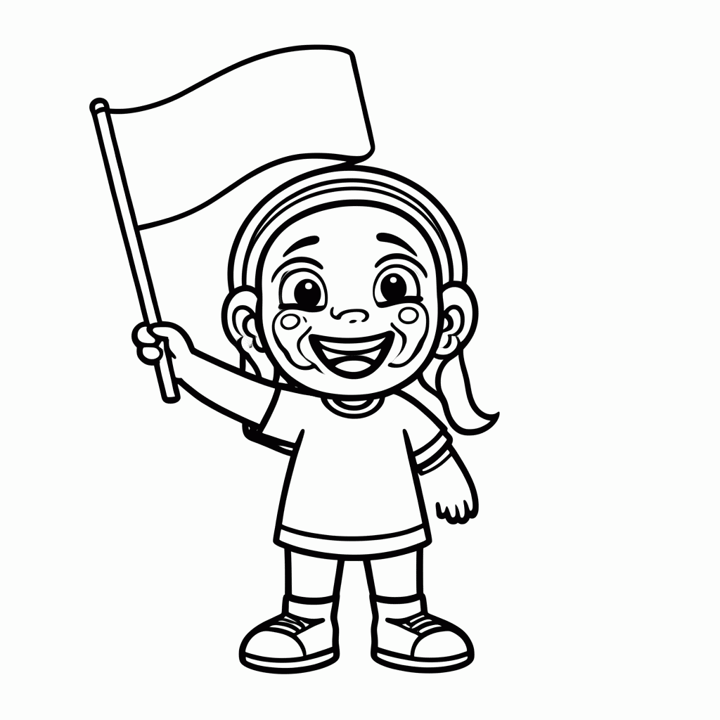 Desenho de Torcedora para colorir e imprimir grátis em folha A4