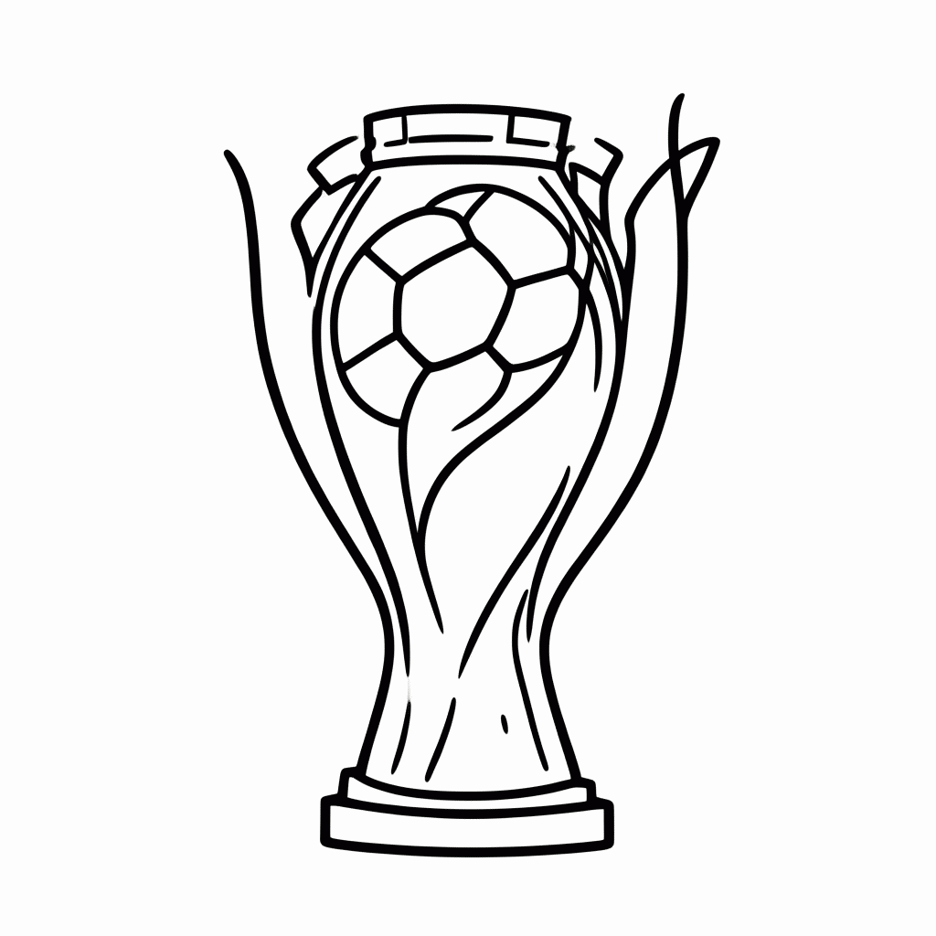 Desenho de Bola Oficial da Copa 2026 para colorir e imprimir grátis em folha A4