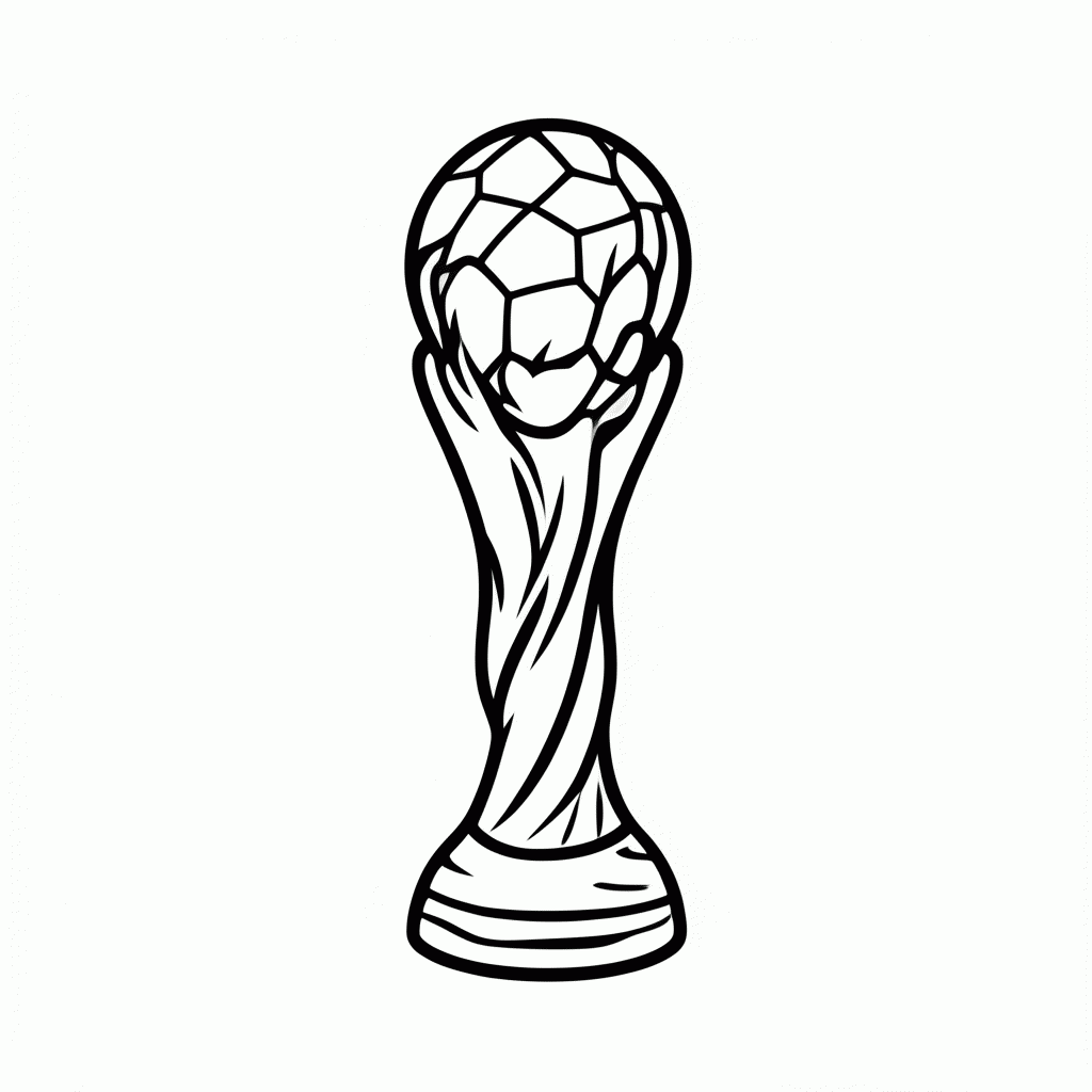 Desenho de Logotipo Oficial Copa 2026 para colorir e imprimir grátis em folha A4