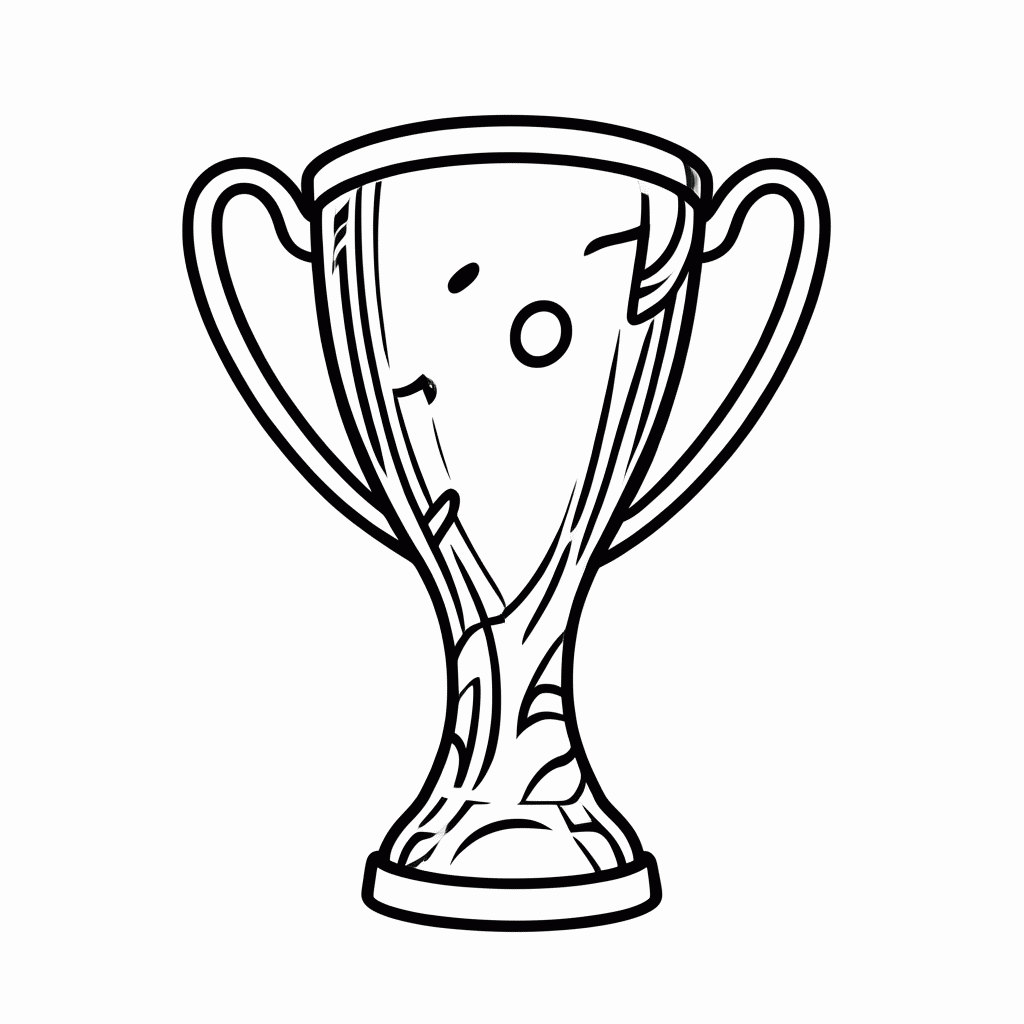 Desenho de Troféu da Copa do Mundo para colorir e imprimir grátis em folha A4