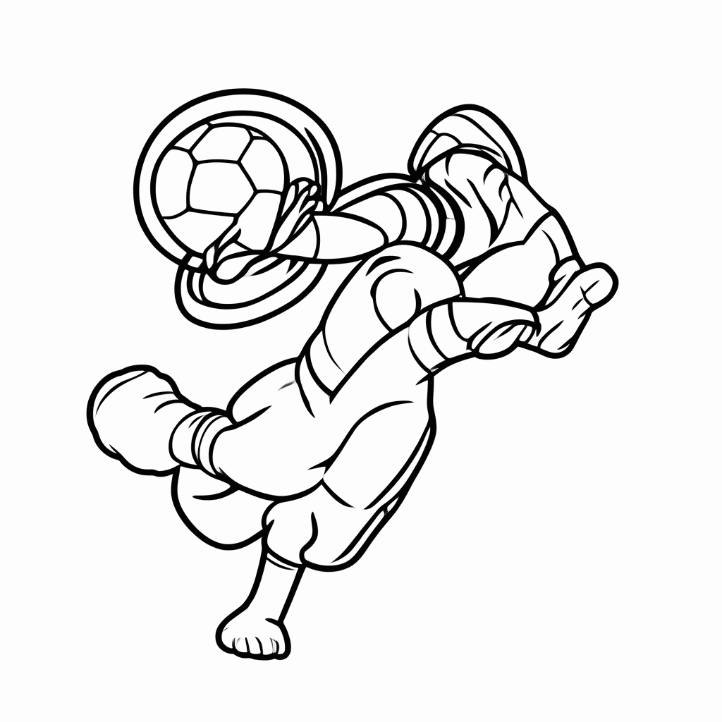 Desenho de Voleio de Bicicleta para colorir e imprimir grátis em folha A4
